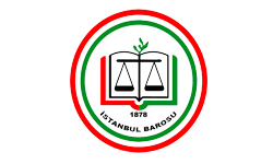 Istanbul Bar Association membership logo: red-green ring, scales on an open book with “1878”.