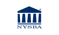 NYSBA logo: stylized courthouse with columns and the “NYSBA” lettering (New York State Bar Association).